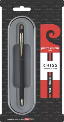 PIERRE CARDIN Paris Kriss Japan Gold Trim, Matte Black, Blue Ink Exclusive Ball Pen (Ink Color - Blue)