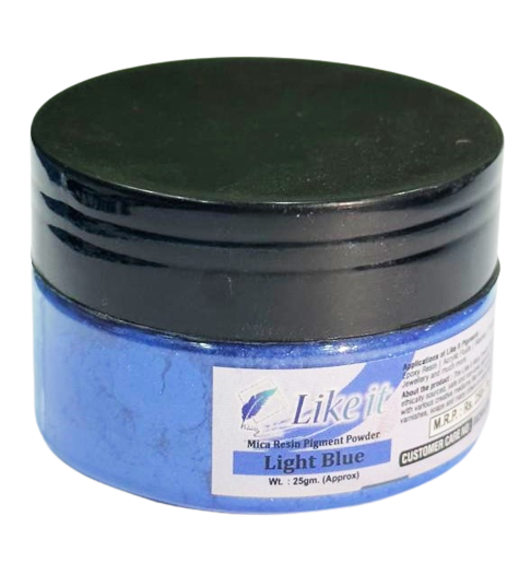 like it Non-Toxic Mica Pigment Powders for Epoxy Resin 25 Grams Colour Light Blue