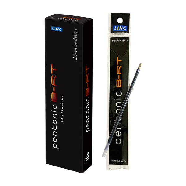 LINC Pentonic B-RT Ball Pen Refill (Blue ink, Pack of 10)