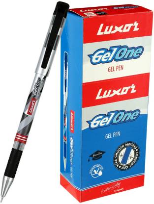 Luxor Gelone Gel Pen - 0.6Mm Tip - Black Pack Of 20