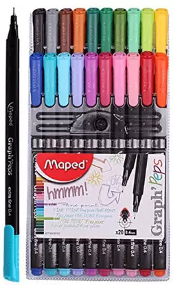 Maped Graph Peps Fineliner Pen (Ink Color - Blue)