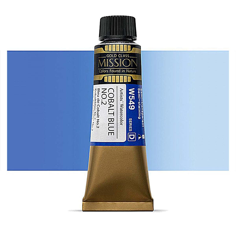 Mijello Mission Gold Class Professional Grade Extra-Fine Watercolour - Cobalt Blue No.2 (549) - 15 Ml