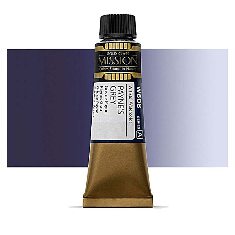 Mijello Mission Gold Class Professional Grade Extra-Fine Watercolour - Payne's Grey (608) - 15 Ml