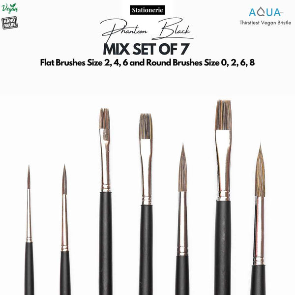 Stationerie Mixed Brush Set Of 7 Matte Edition