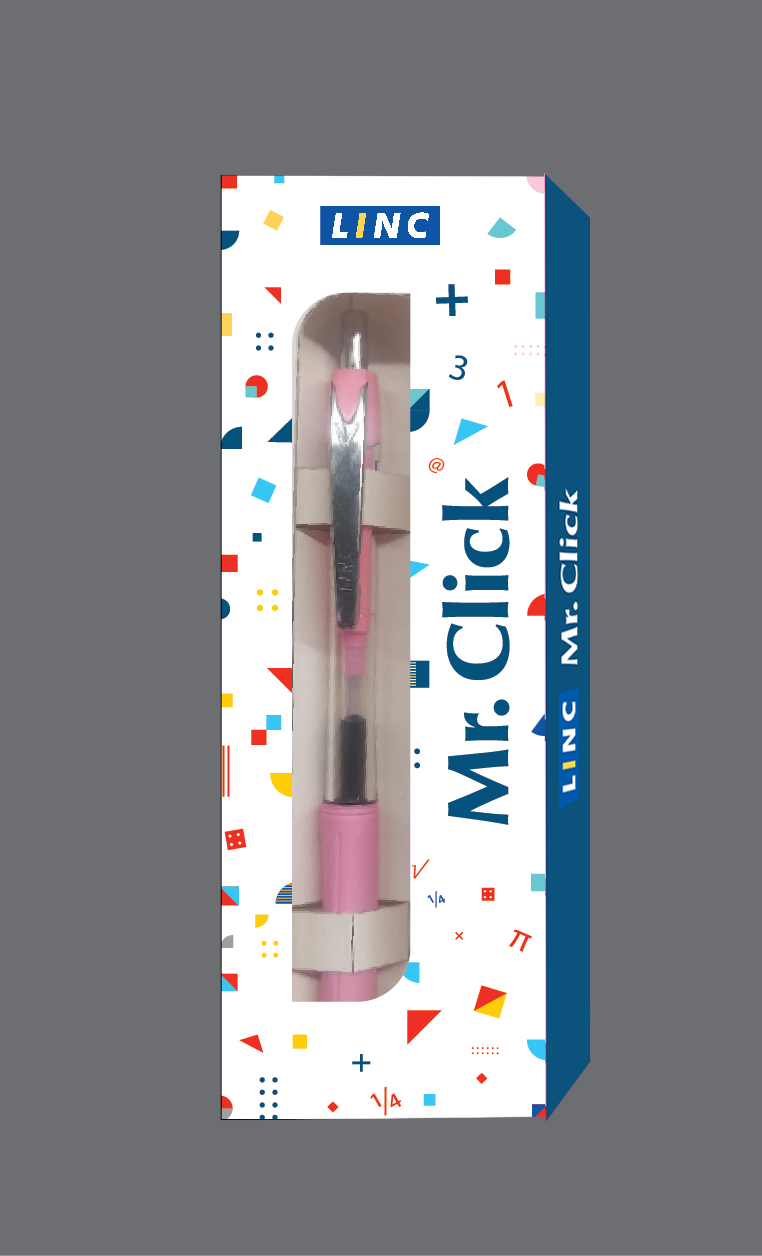 Linc Mr.Click Retractable Ball Pen | Red Ink | Pack of 5