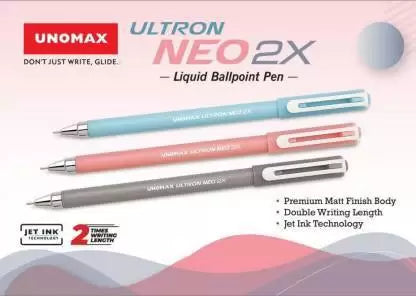 UNOMAX Neo Ball Pen Pack of 30(10Blue+10Black+10Red) Ball Pen (Pack of 30, Ink Color - Blue, Black, Red)