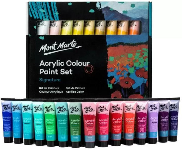 Mont Marte Acrylic Colour Paint Set Signature 36pc x 36ml