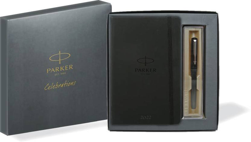 PARKER Celebration 2022 Diary + Beta Neo Ball pen Regular Gift Set Ruled 312 Pages  (Black)