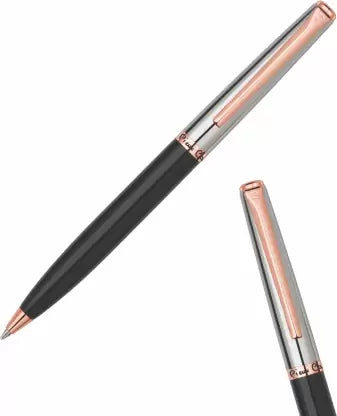 PIERRE CARDIN Crest White Gold Ball Pen (Ink Color - Blue)