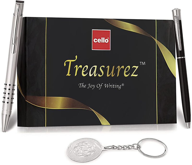 Cello Treasurez Pen Gift Set (Pack of 3, Ink Color - Blue)