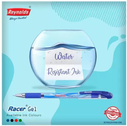 Reynolds Racer Gel Pens 0.5mm Set of 20 Pens Blue Gel Pen (Ink Color - Blue)