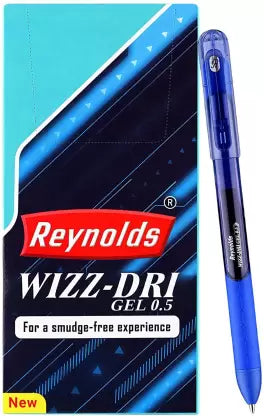 Reynolds Wizz Dri Gel Pen (Pack of 10, Ink Color - Blue)