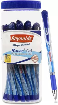 Reynolds Racer Gel Pens 0.5mm Set of 20 Pens Blue Gel Pen (Ink Color - Blue)