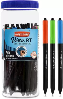 Reynolds Vista Ball Pen (Pack of 25, Ink Color - Blue & Black)