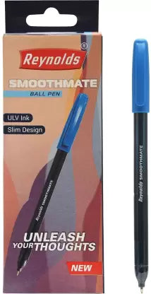 Reynolds Smoothmate Ball Pen (Pack of 10, Ink Color - Blue)