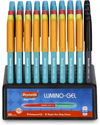 Reynolds Luminogel Gel Pen (Pack of 50, Ink Color - Blue)