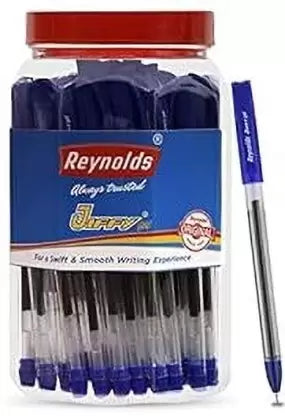 Reynolds Jiffy Gel Pen (Pack of 50, Ink Color - Blue)