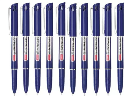 UNOMAX Paperglide Ball Pen (Pack of 10, Ink Color - Blue)