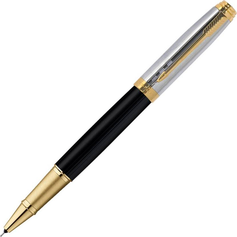 Parker Ambient Deluxe Black Gold Trim Roller Ball Pen