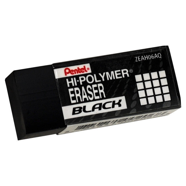 PENTEL ZEAH06 HI-POLYMER ERASER BLACK SMALL - 2PC