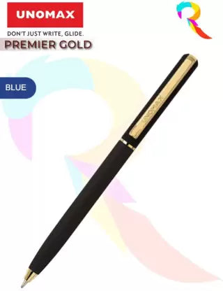 UNOMAX Premier-Gold Ball Pen (Ink Color - Blue)