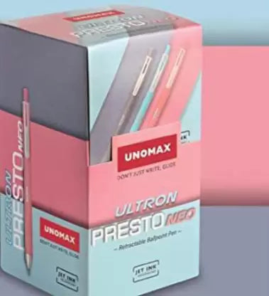 UNOMAX Presto Neo RT(Pack of 50- 35 Pcs Blue, 12Pcs Black, 3 Pcs Red) Ball Pen