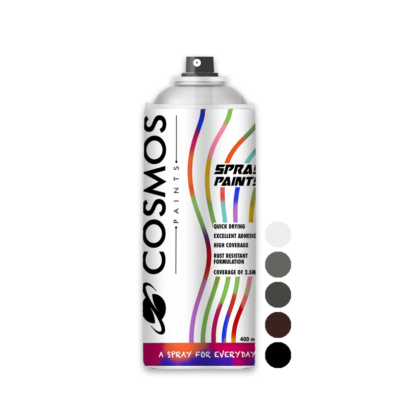 Cosmos Paints - Spray Paint in 04 Matt Black 200ml