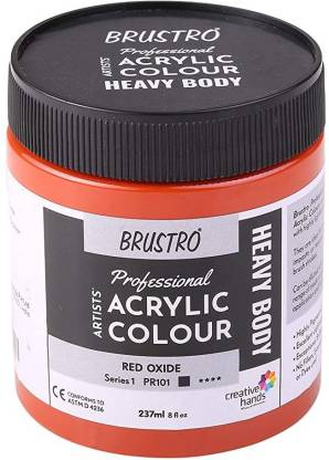 BRUSTRO Professional Artists’ Heavybody Acrylic Paint 237Ml Red Oxide (Sr 1)