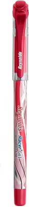 Reynolds Racer Gel Pen (Pack of 10, Ink Color - Red)