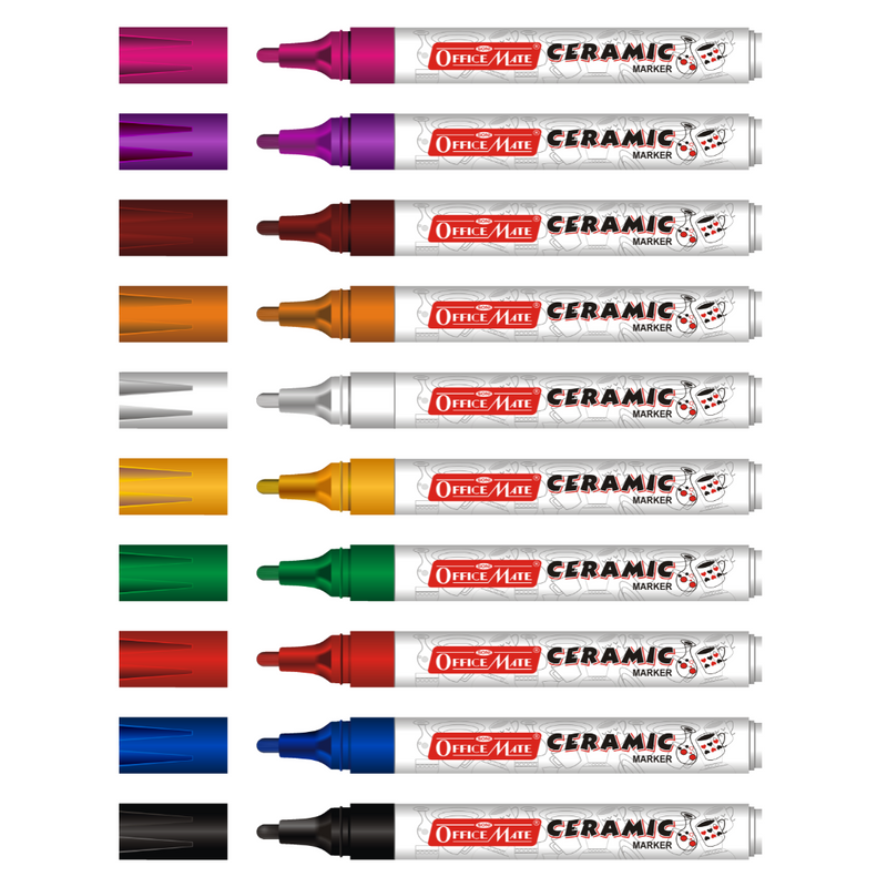 Soni Officemate Regular Ceramic Marker (Pack of 10)