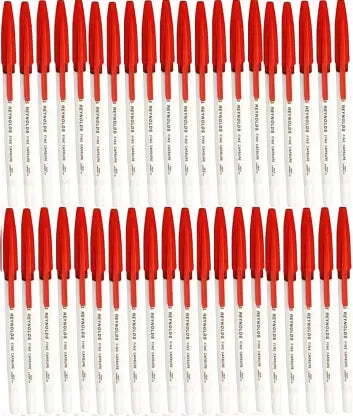 Reynolds Carbure Ball Pen (Pack of 50, Ink Color - Red)