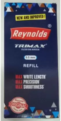 Reynolds Trimax Refill by THE MARK Gel Pen Refill (Pack of 20, Ink Color - Blue)