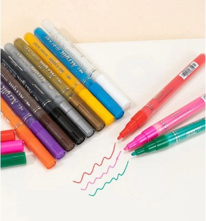 Like it Acrylic Paint Marker Pens 24 Colors Premium Waterproof Acrylic Marker