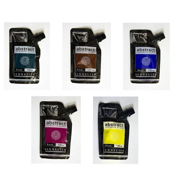 Sennelier Abstract Acrylic Artist Paint Pouch 120 ml High Gloss Colours Set.