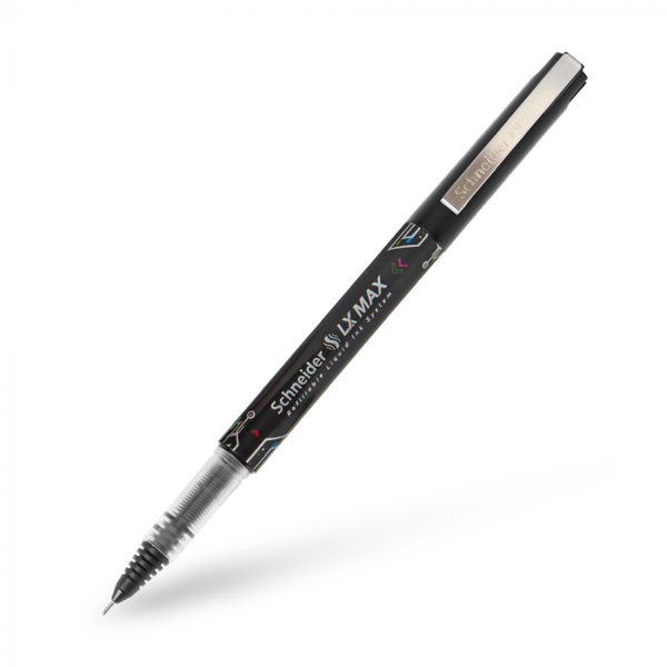SCHNEIDER LX Max Roller Ball Pen-Needle Tip, Pack of 2(2BL+1BK)