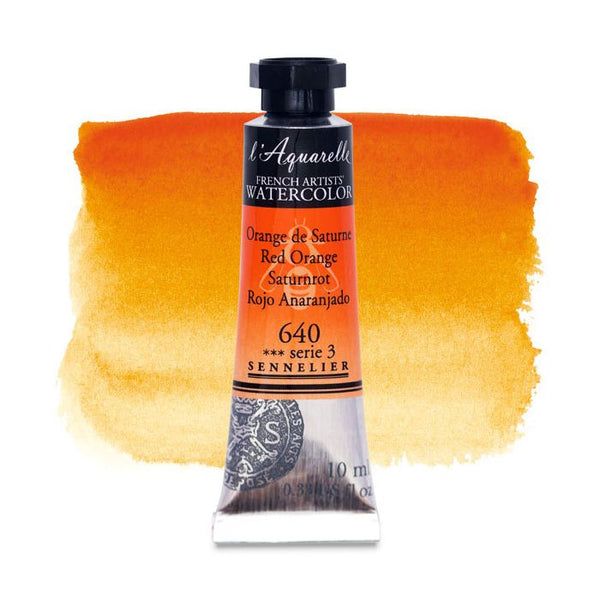 Sennelier l'Aquarelle French Artists' Watercolor 10 ML Red Orange