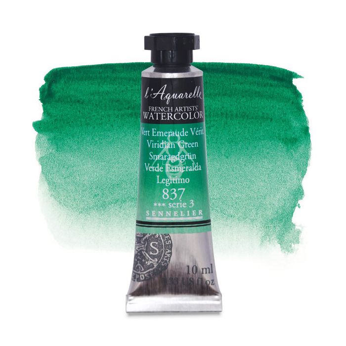 Sennelier l'Aquarelle French Artists' Watercolor 10 ML Viridian Green