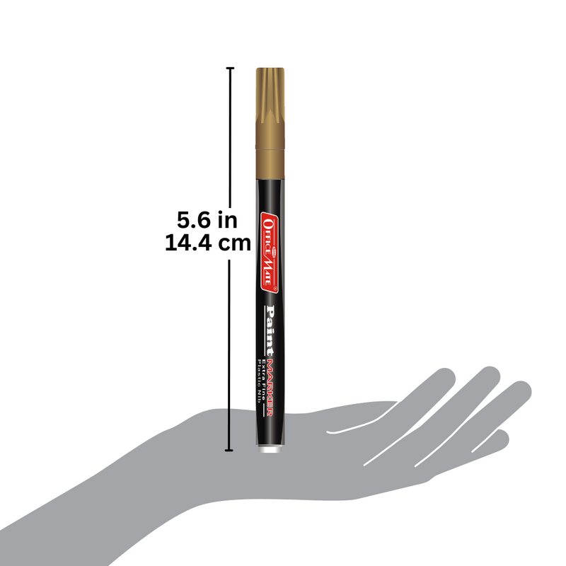 Soni Officemate Fine Tip Paint Markers Pen with plastic nib 1pc golden