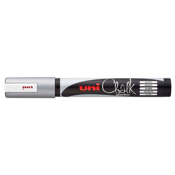 Uni Liquid Chalk Marker (PWE-5M) | Silver Ink