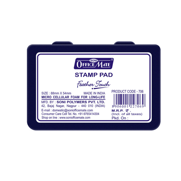 Soni Officemate Small Stamp Pad - Pack of 20 (Violet)