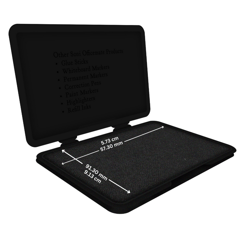 Soni Officemate Stamp Pad small BLACK - Pack of 2