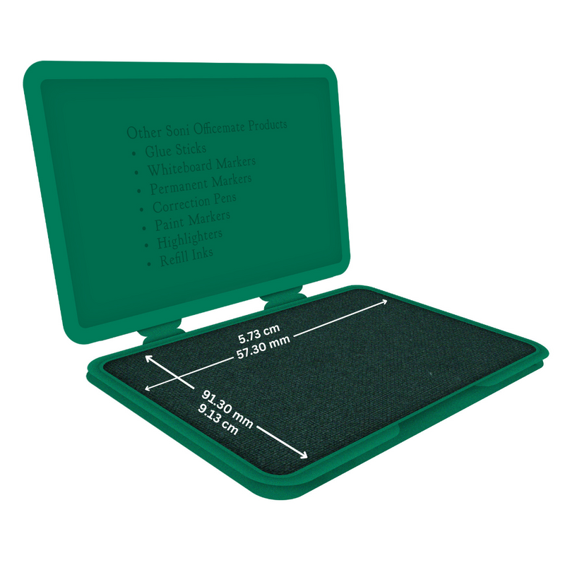 Soni Officemate Stamp Pad small GREEN - Pack of 2