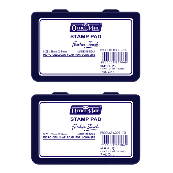 Soni Officemate Stamp Pad small VIOLET- Pack of 2