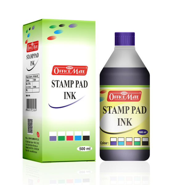Soni Officemate Stamp Pad Ink (Violet, 500 Ml, Pack of 1)