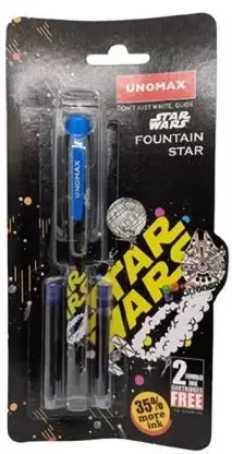 UNOMAX Star Fountain Pen (Pack of 5, Ink Color - Blue)