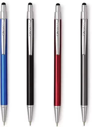 UNOMAX Stylus Premium Metal Body Ball Pen (Pack of 6, Ink Color - Blue)