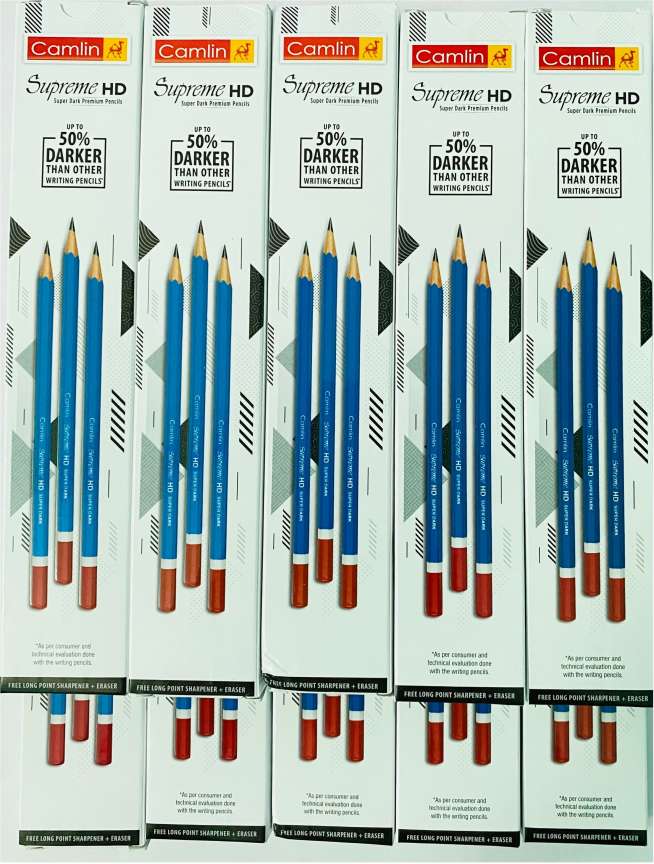 Camlin Supreme HD Pencil ( Pack of 10 ) Pencil (Set of 100, Black)