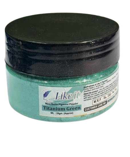 like it Non-Toxic Mica Pigment Powders for Epoxy Resin 25 Grams Colour Titanium Green