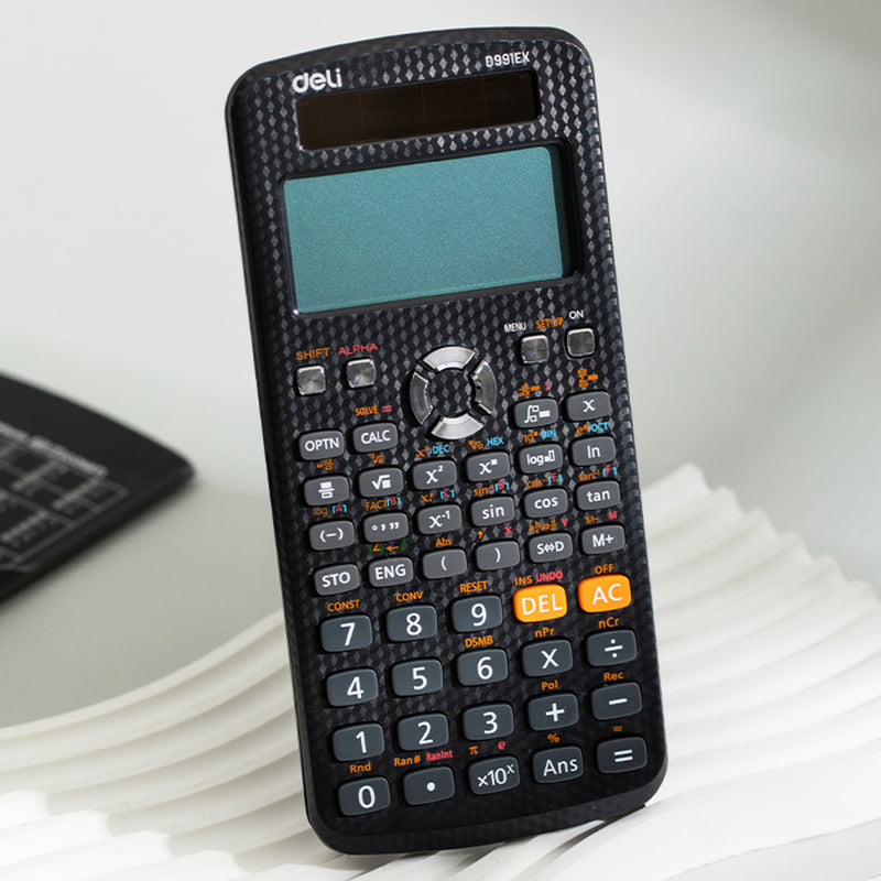 Deli ED991EX Scientific Calculator Textbook Display Calculator 527F Black Body 1 Pc