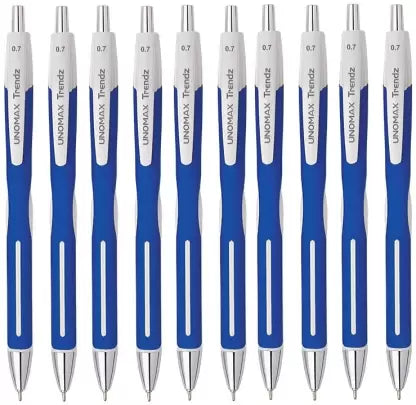 UNOMAX Trendz Ball Pen (Pack of 10, Ink Color - Blue)